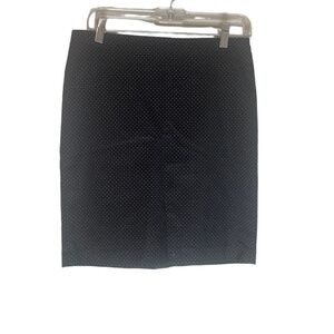 NWOT Dalia Collection size‎ 4 black white polka dot straight skirt modern fit